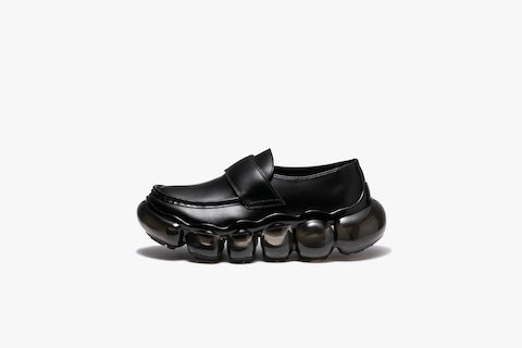 grounds JEWELRY LOAFER BLACK LEATHER / BLACK-side