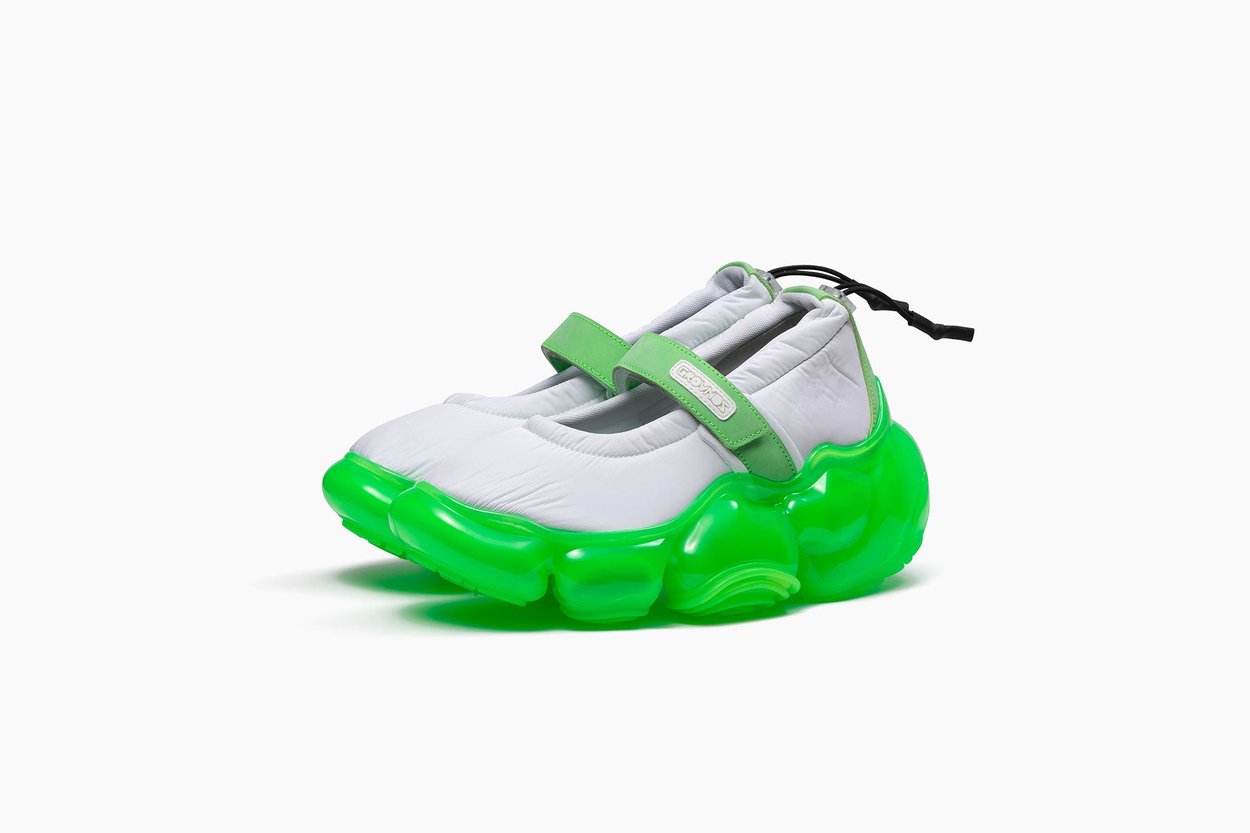 grounds MOOPIE STRAP PUMPS WHITE NEON GREEN / NEON GREEN