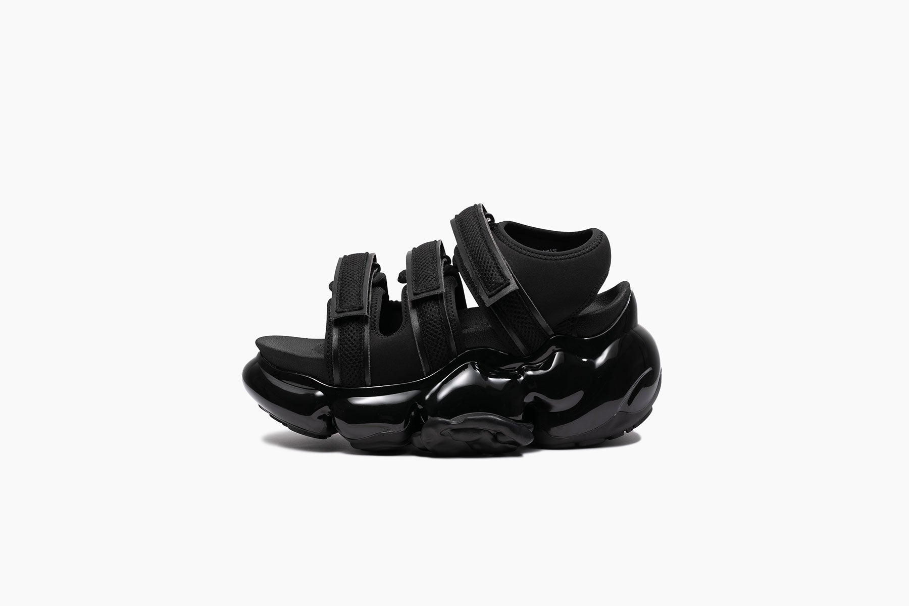 grounds MOOPIE CATERPILLAR SANDAL BLACK / BLACK SOLID