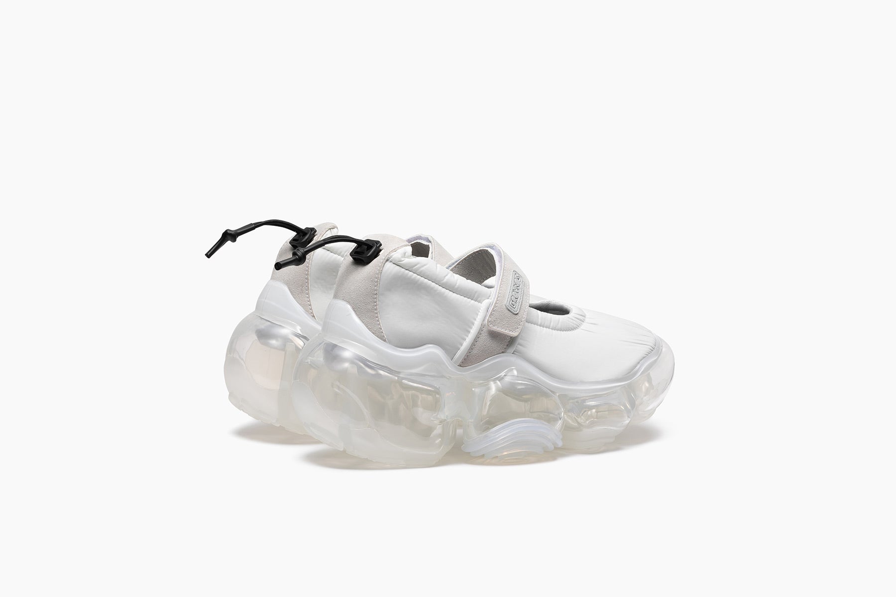 grounds MOOPIE STRAP PUMPS　WHITE GRAY / CLEAR