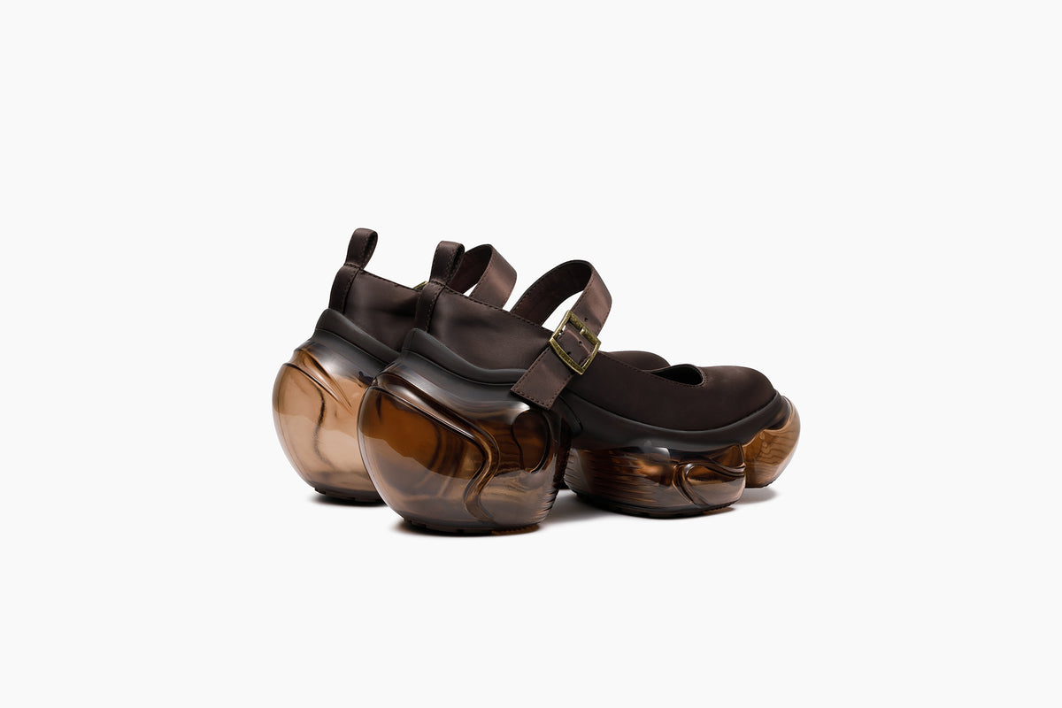 grounds LOOPIE LADY DARK BROWN SATIN / SMOKY BROWN