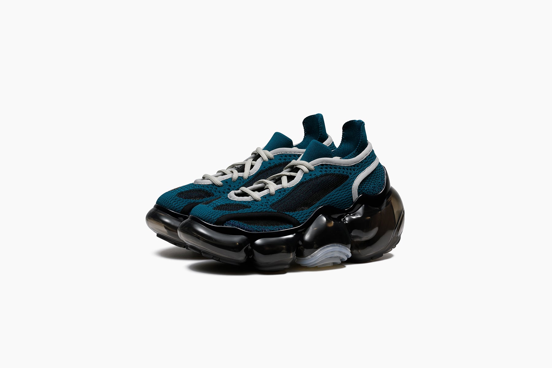 grounds MOOPIE KNIT ON KNIT　DARK TEAL / BLACK