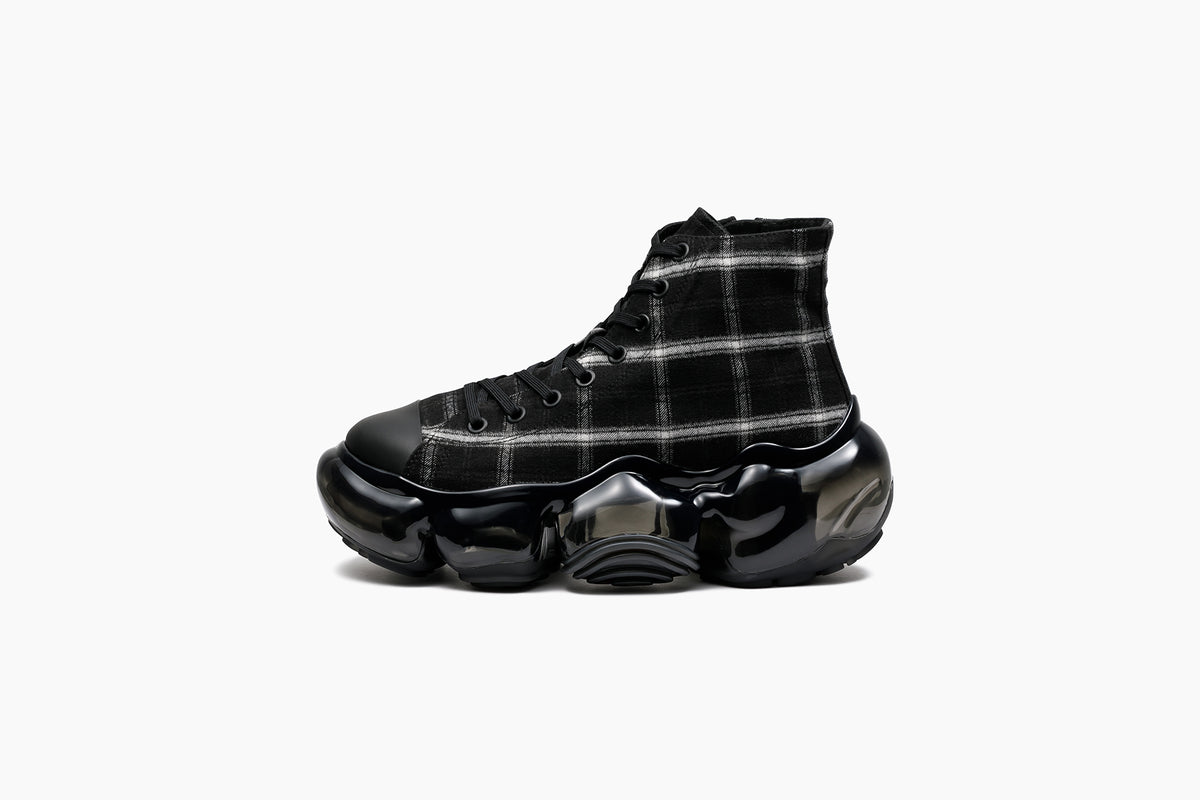 grounds MOOPIE HIGHCUT BLACK PLAID / BLACK