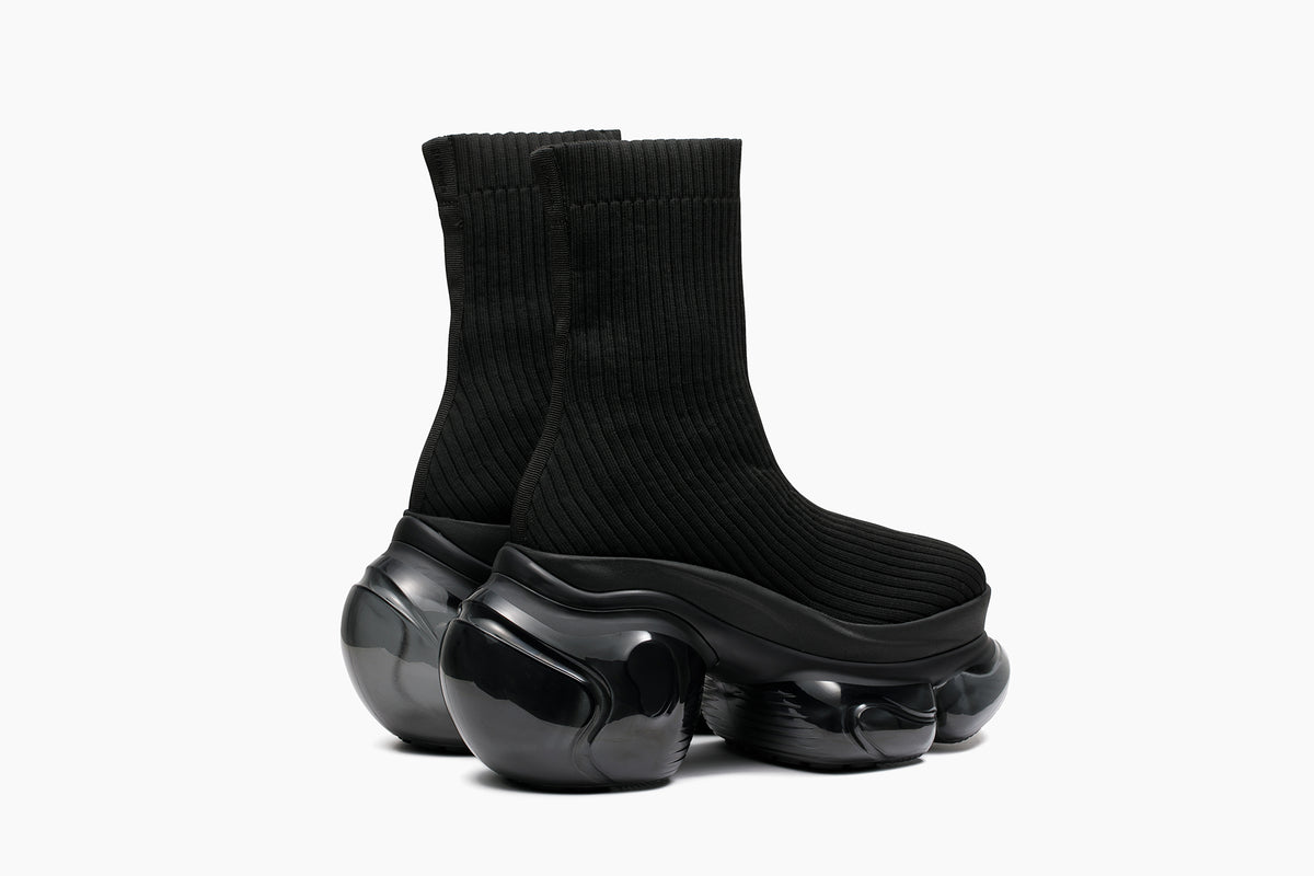 grounds LOOPIE PETIT RIB SOCK BLACK / BLACK