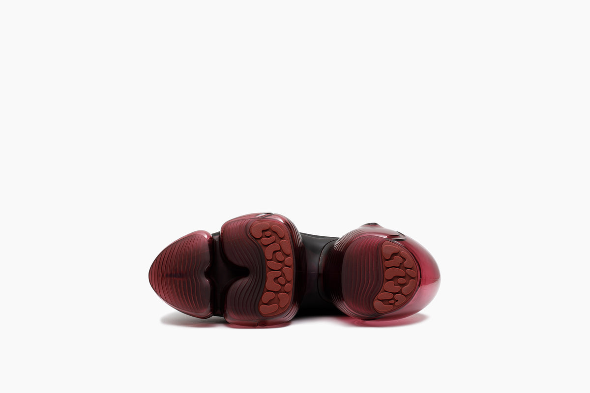 grounds LOOPIE PETIT RIB SOCK BURGUNDY / BURGUNDY