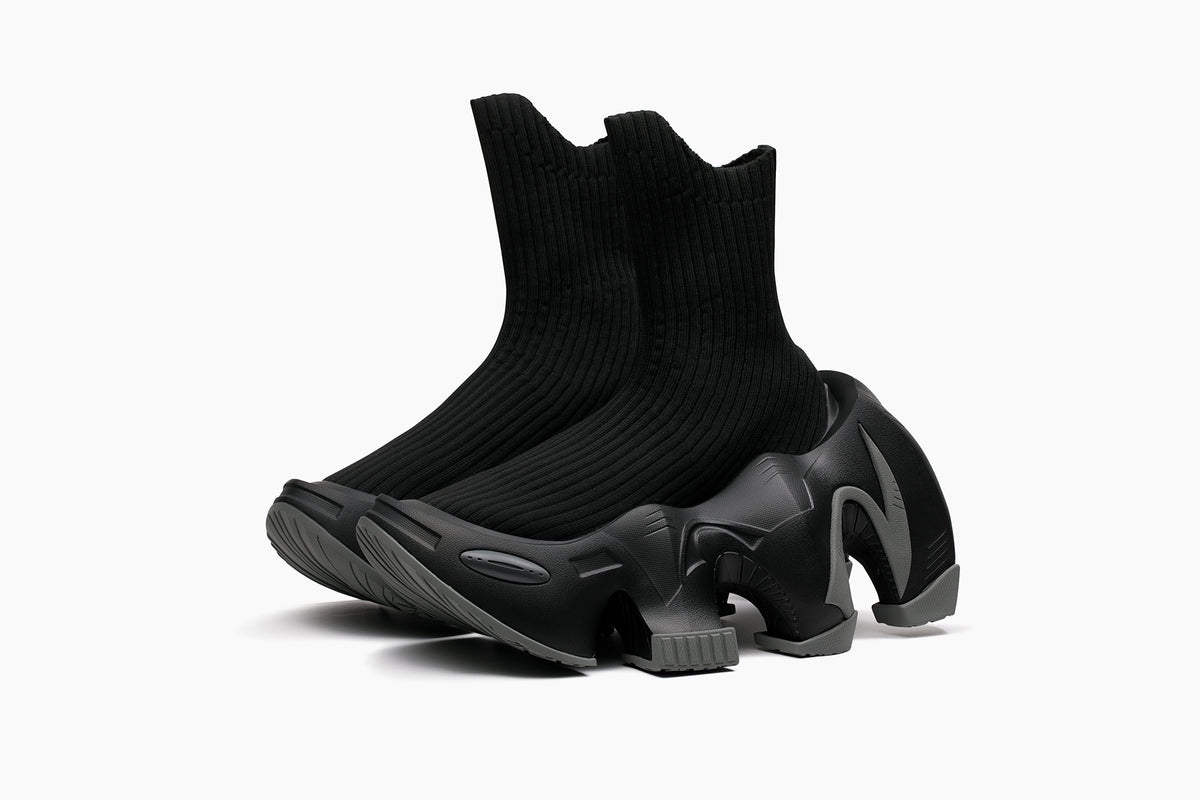grounds BAT RIB SOCK BLACK / BLACK GRAY