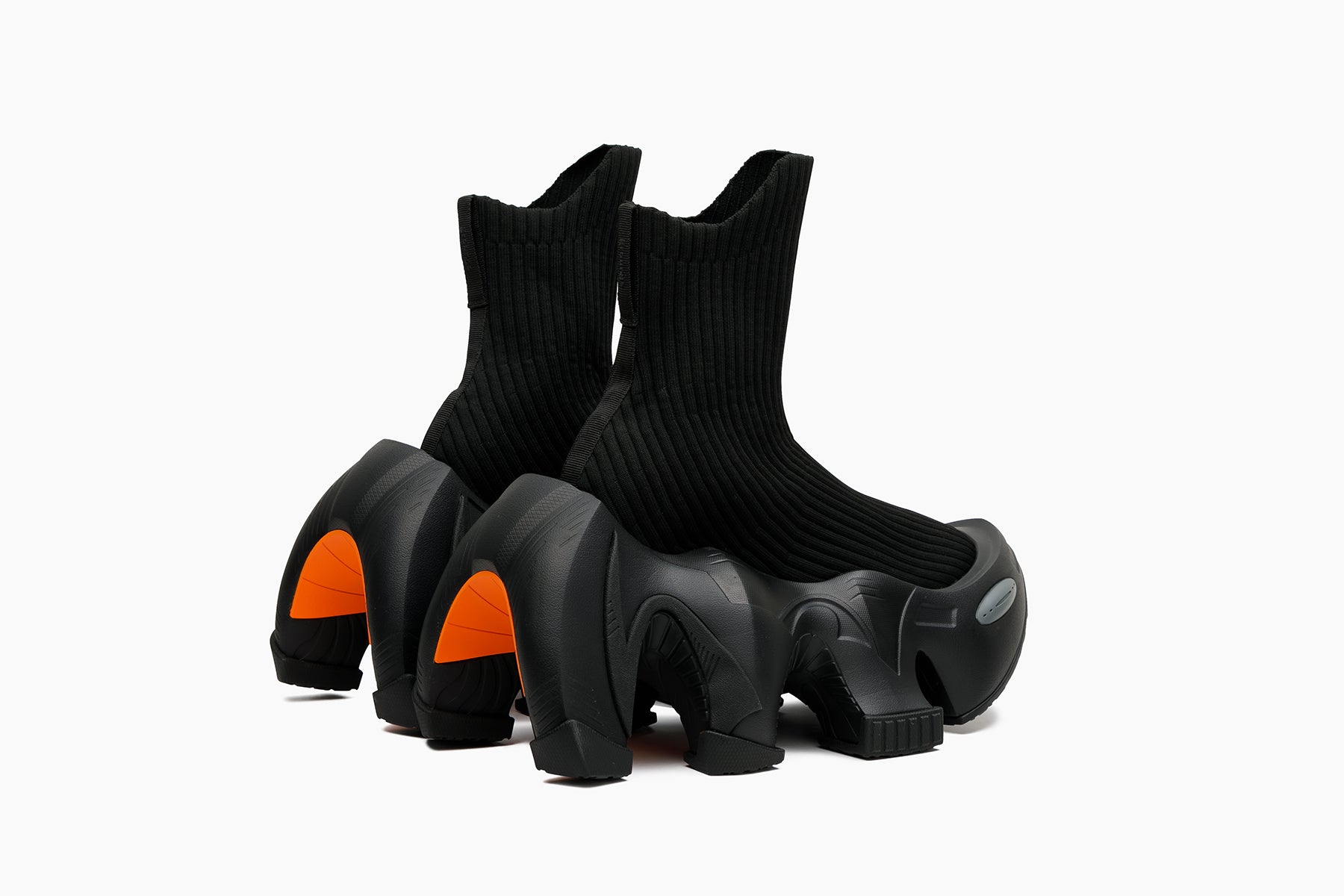 grounds BAT RIB SOCK BLACK GRAY / BLACK NEON ORANGE