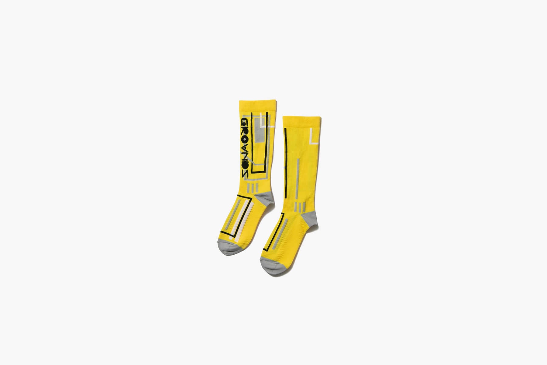 grounds HIGH CUT SOCKS - YELLOW